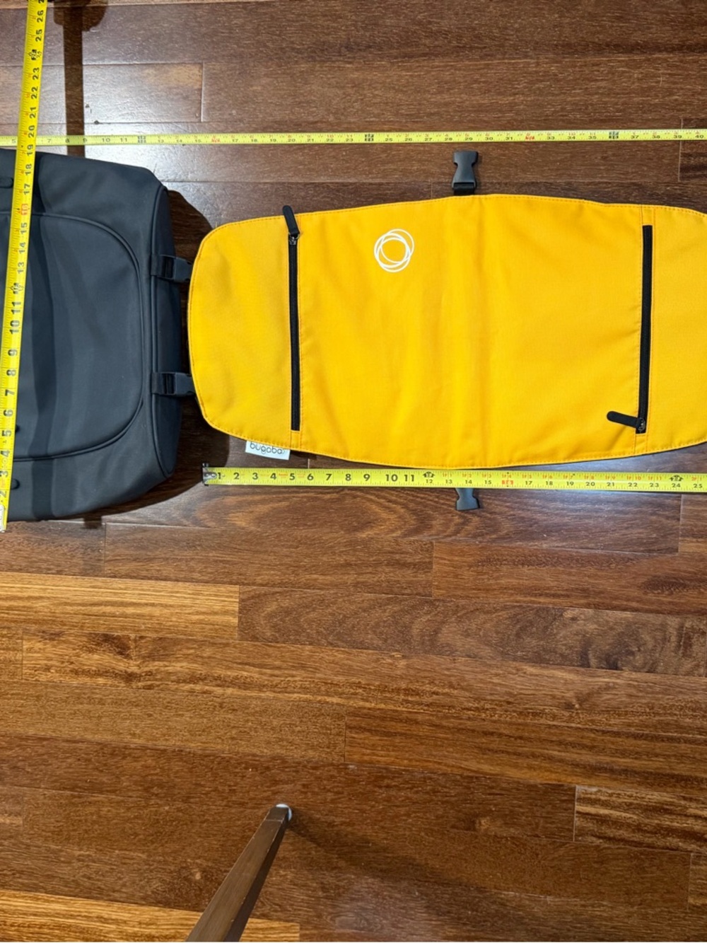 NWOT Bugaboo Black & Yellow Diaper Bag W/Removable Changing Pad - Picture 8 of 16
